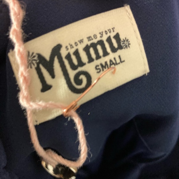 Show me your mumu Monaco Ruffle Gown navy bridesmaid dress - Picture 8 of 9